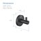 Kibi Circular Bathroom Towel & Robe Hook KBA1401MB - alternate 3